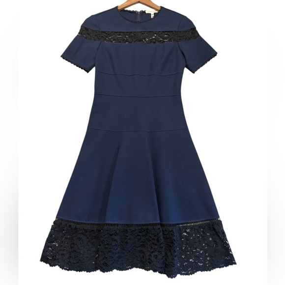 Rebecca Taylor size 0 lace EUC Blue A-line Cocktail Dress - Picture 2 of 15